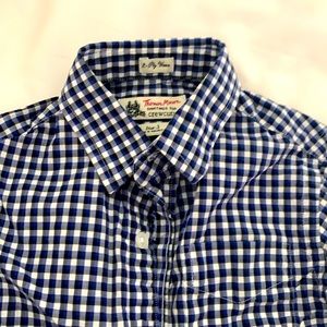 Boys blue check dress shirt - Thomas Mason for Crewcuts